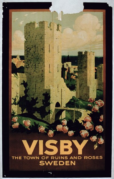 Poster pubblicitario per la città di Visby, Svezia da European School